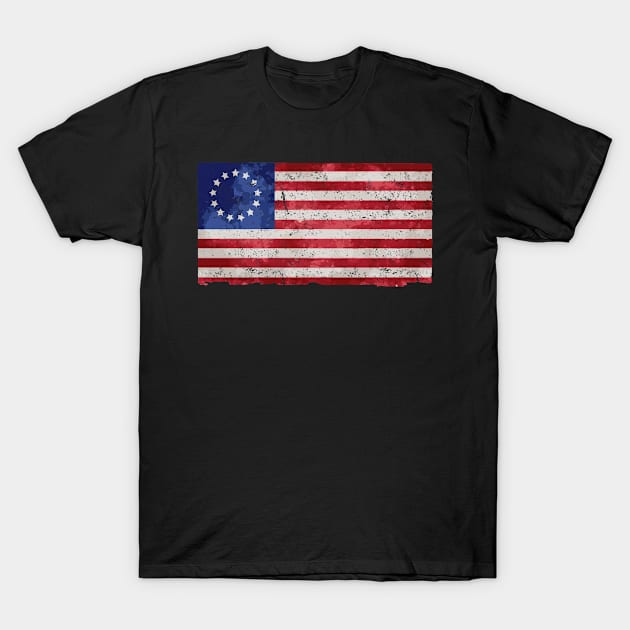 Betsy Ross Flag T-Shirt by amitsurti